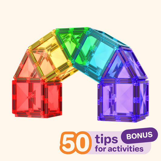 Magnetic buidling set COLORMAG 60pcs - classic