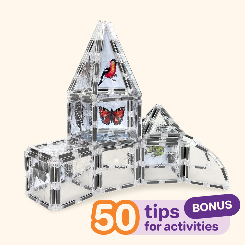 Magnetic building blocks COLORMAG CLEAR