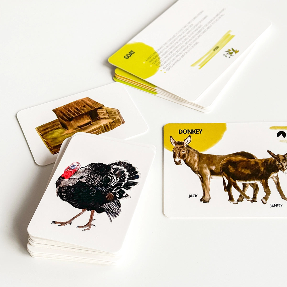 Educational Card Set: Farm Animals