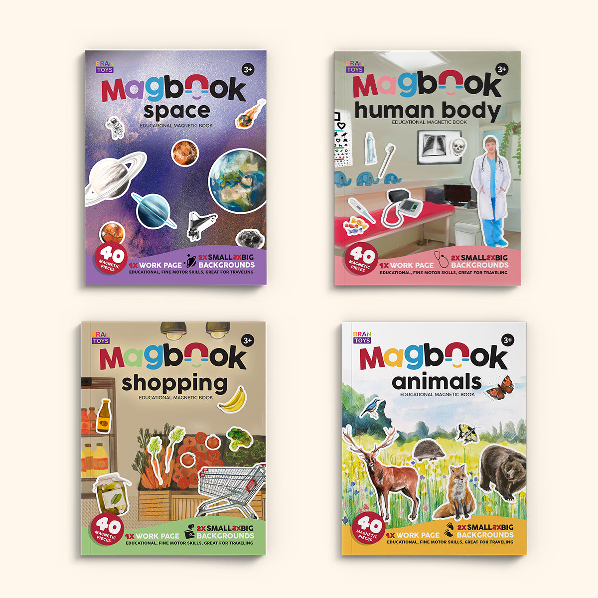 Magbook set of 4 magnetic books with a 25% discount