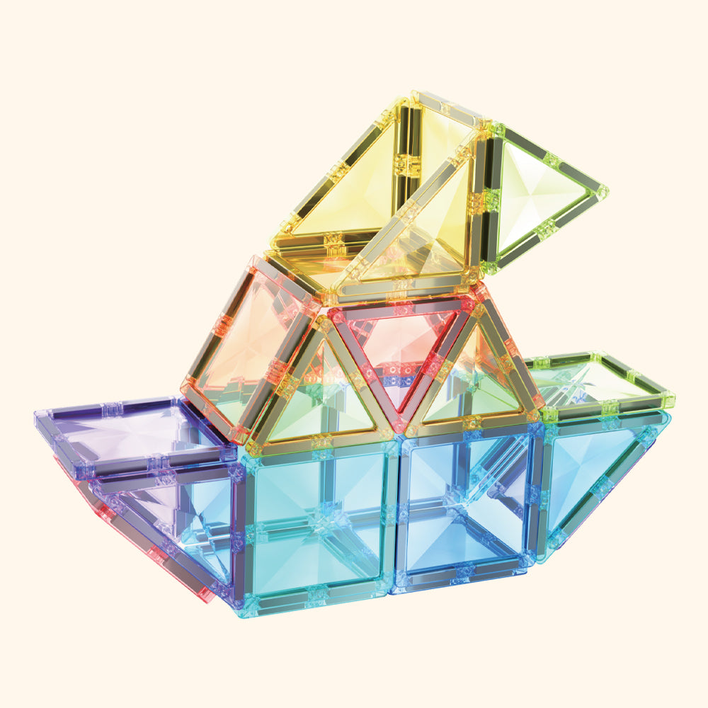 Magnetic building set COLORMAG 60pcs - pastel