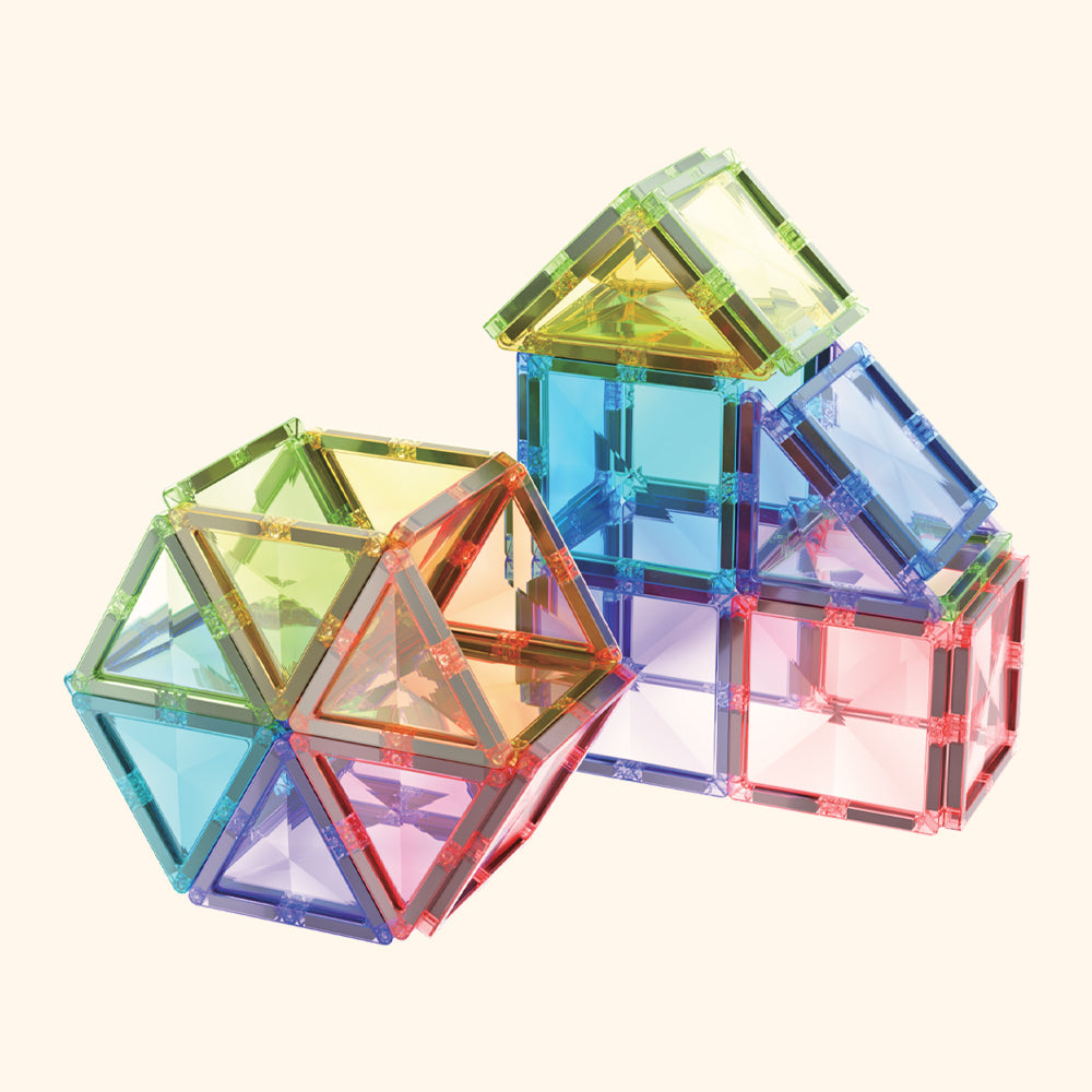 Magnetic building set COLORMAG 60pcs - pastel