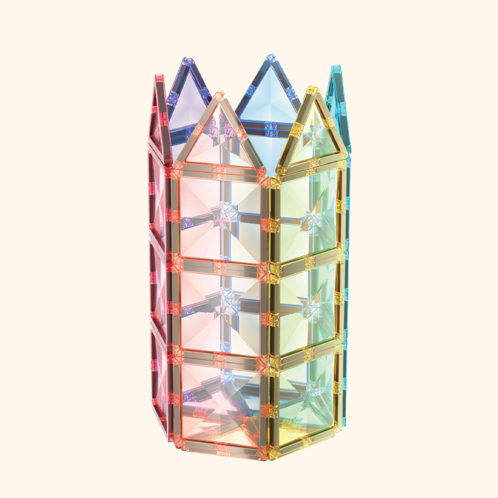 Magnetic building set COLORMAG 60pcs - pastel