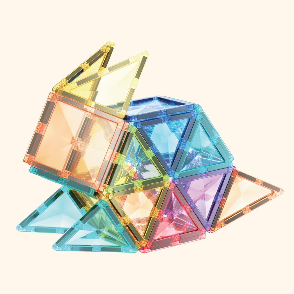 Magnetic building set COLORMAG 60pcs - pastel