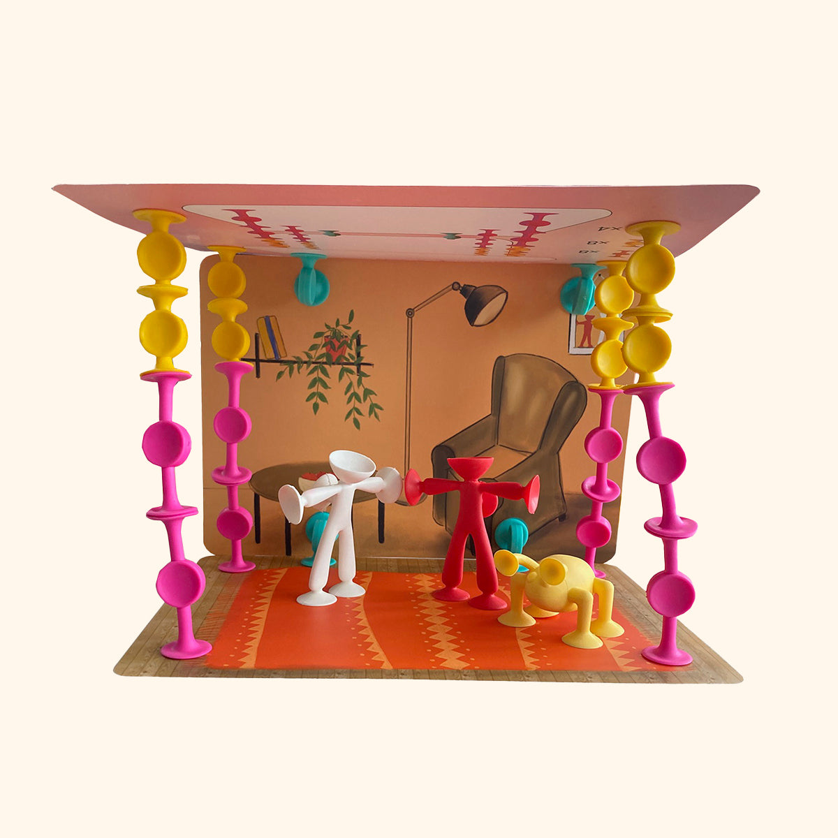 Rainbow Keepers 55 pieces - suction cup construction set