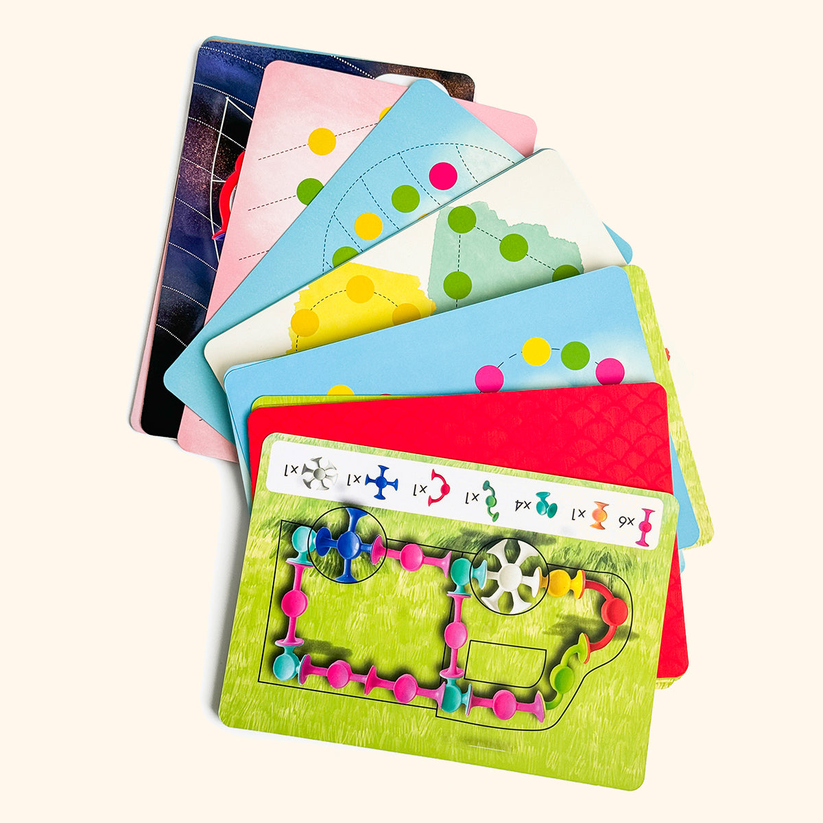 Rainbow Keepers 55 pieces - suction cup construction set