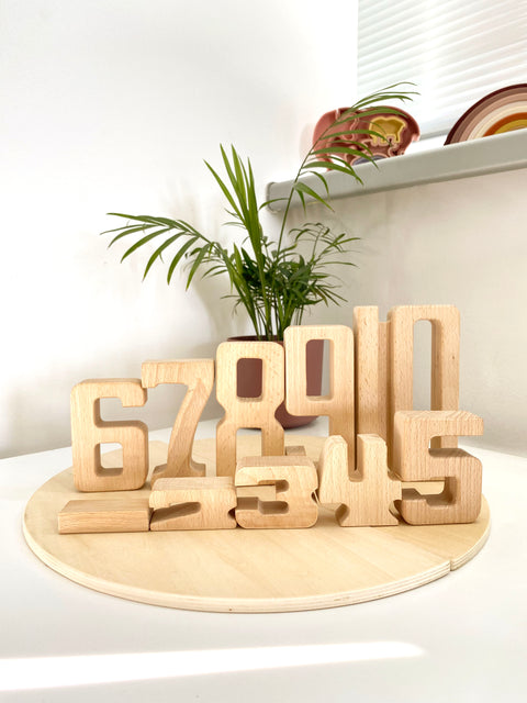 Number blocks (woodie numbers)