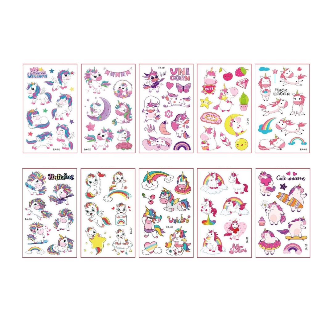 Temporary tattoos - Rainbow unicorn
