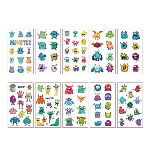 Temporary tattoos - Cheerful monsters