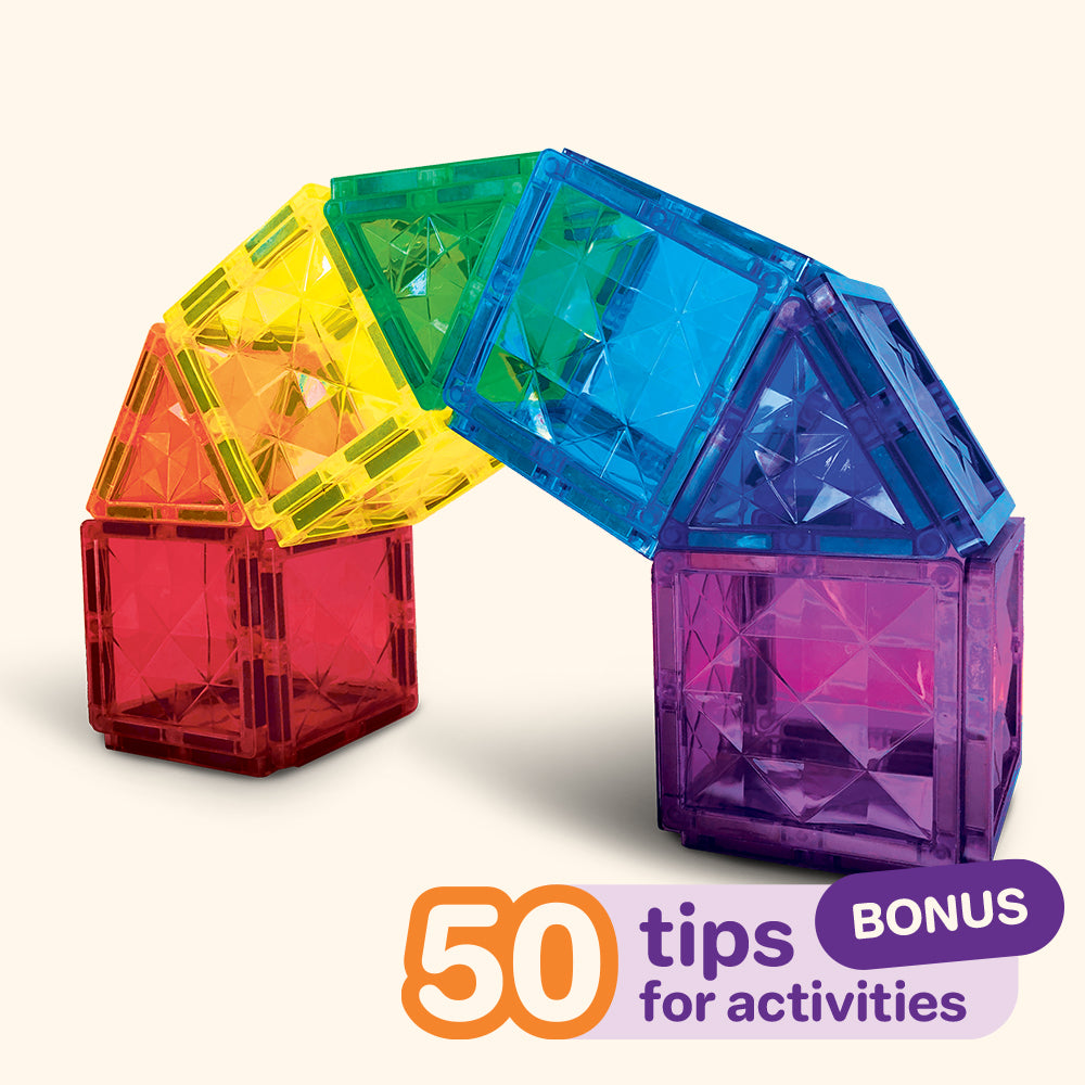 Magnetic buidling set COLORMAG 60pcs - classic
