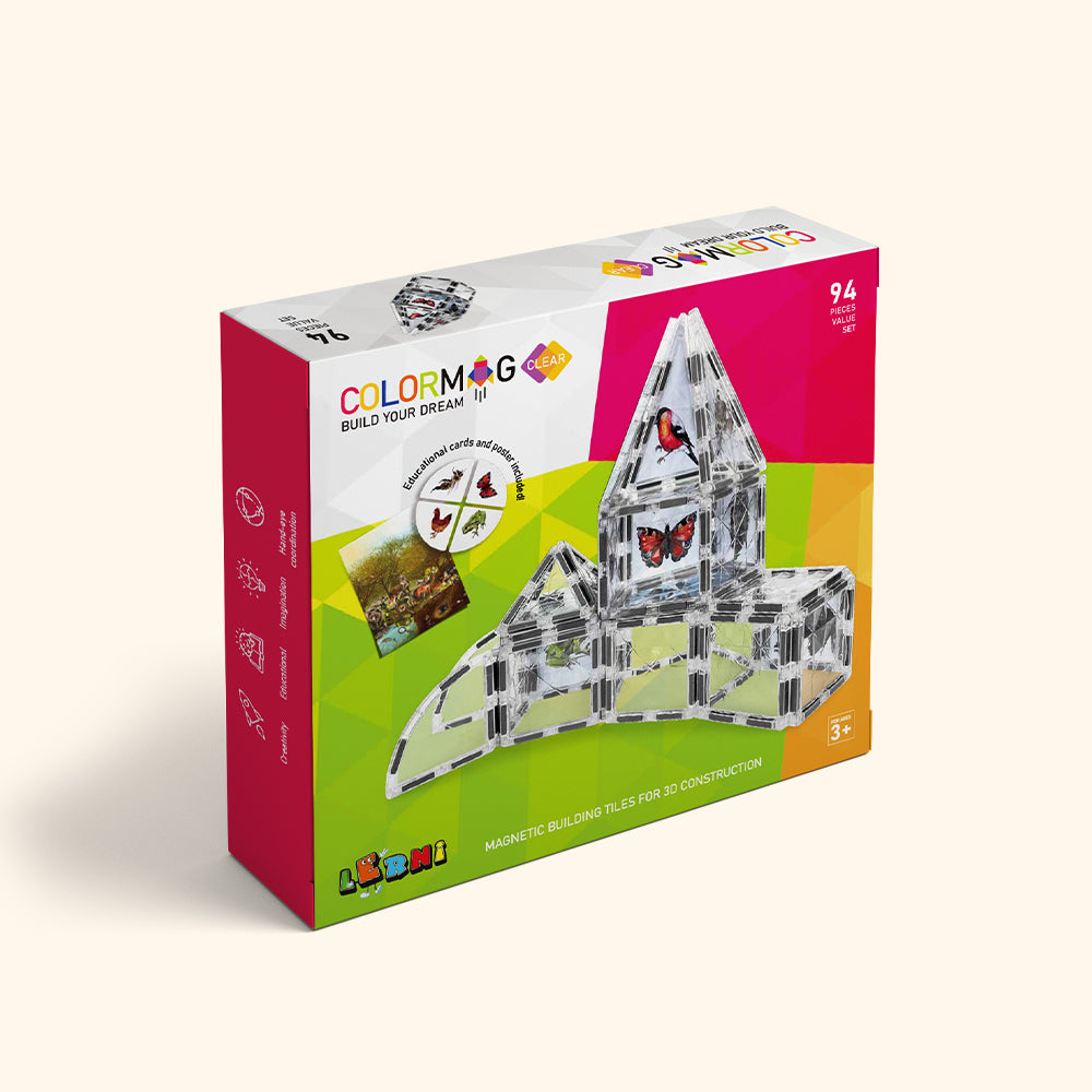 Magnetic building blocks COLORMAG CLEAR