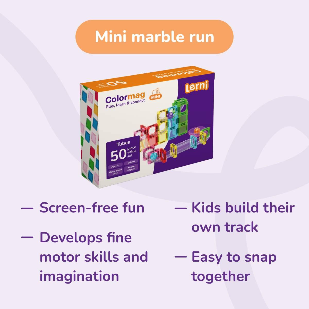 Colormag Mini Tubes – mini marble run benefits