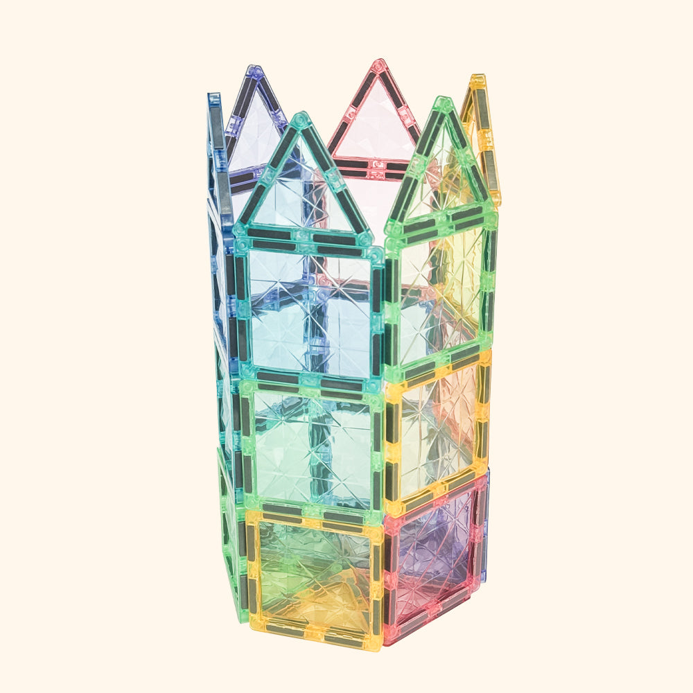 Magnetic building set COLORMAG 60pcs - pastel