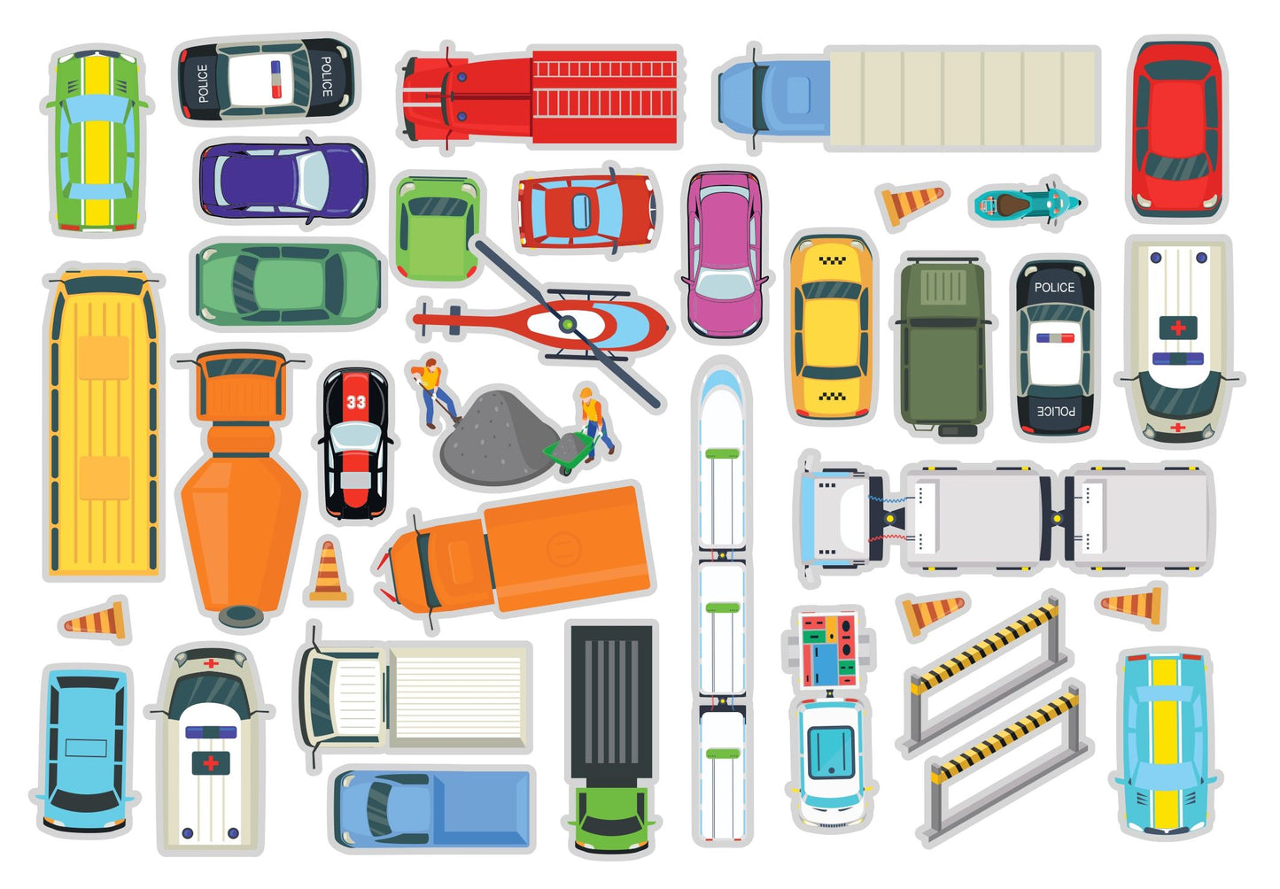 Reusable sticker book - Vehicles