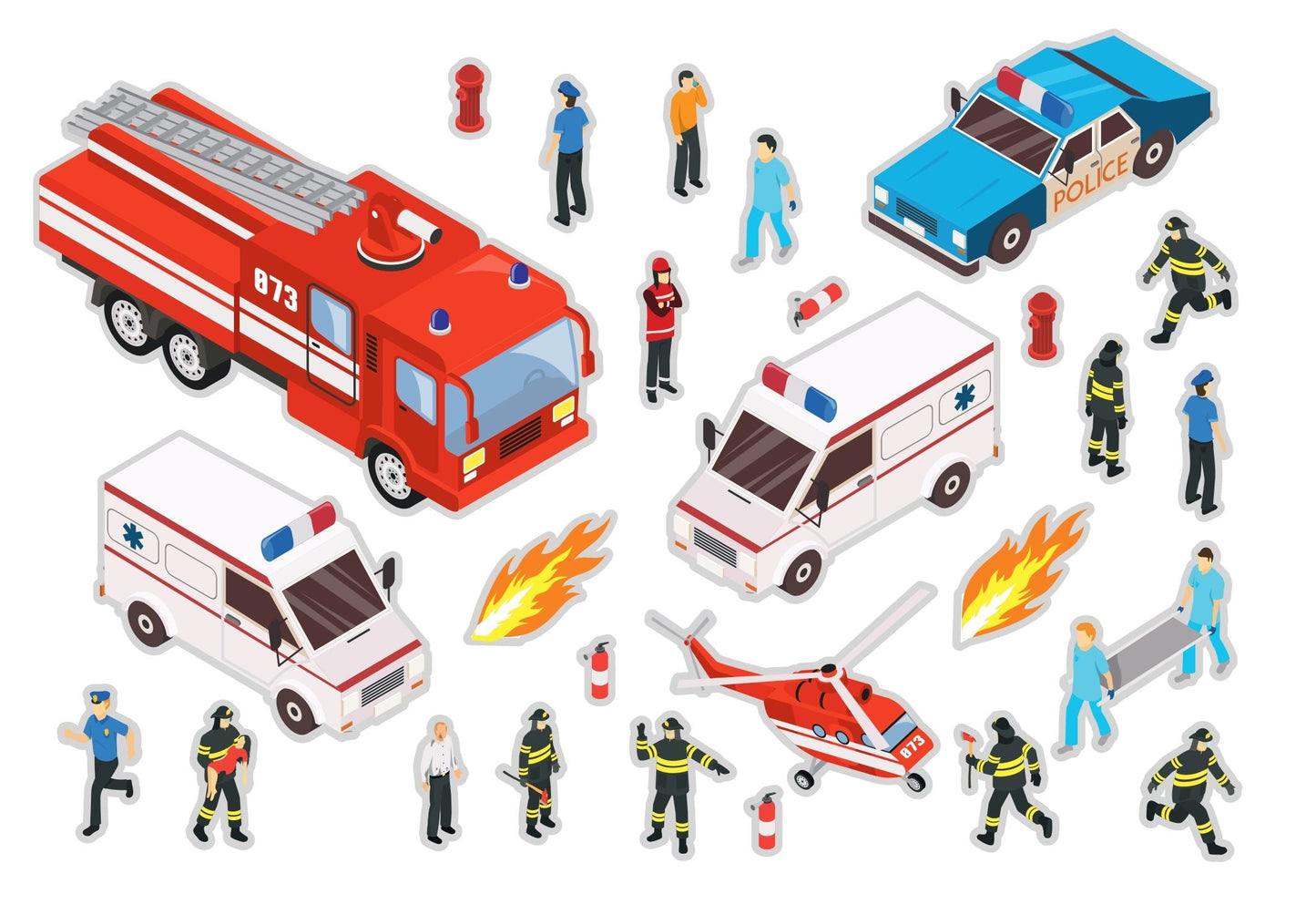 Reusable sticker book - Vehicles