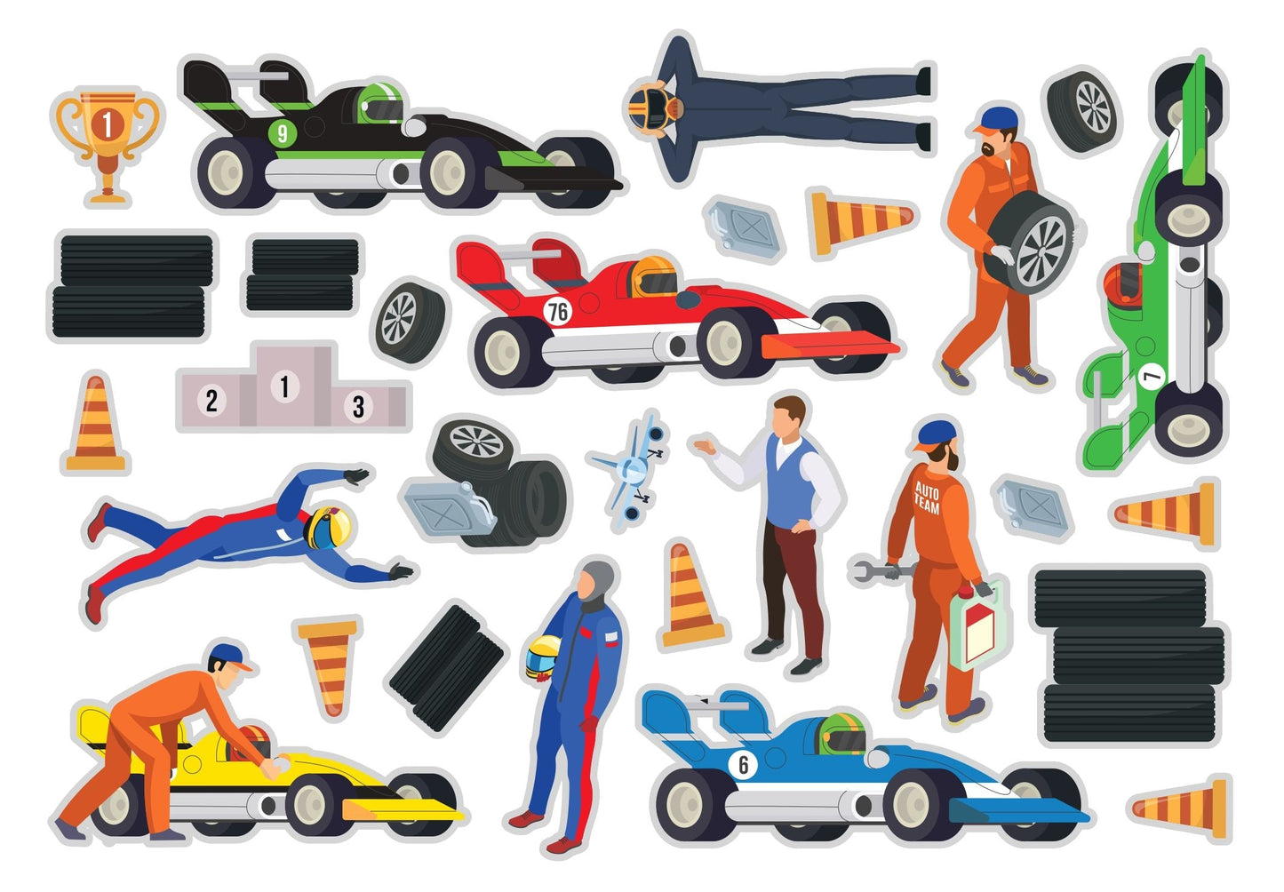Reusable sticker book - Vehicles