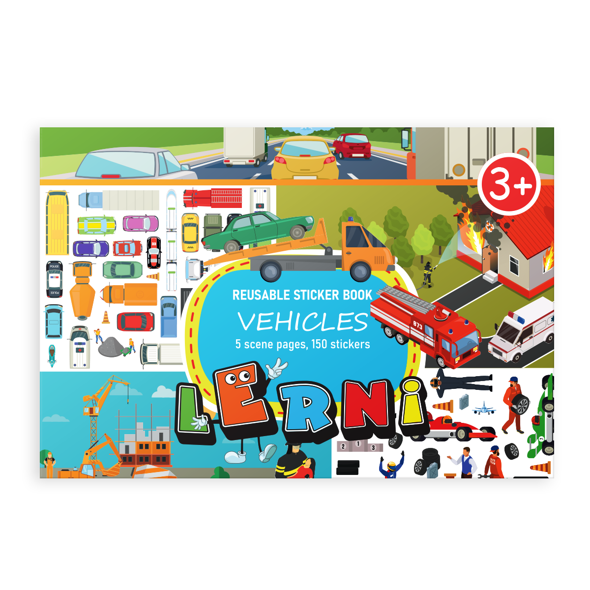 Reusable sticker book - Vehicles
