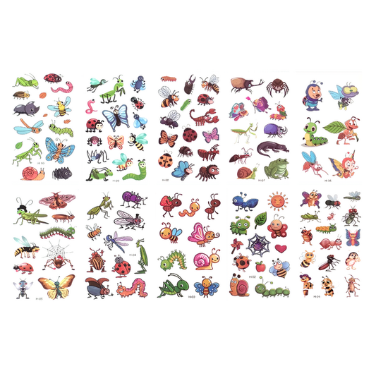 Temporary tattoos - Bugs and insects