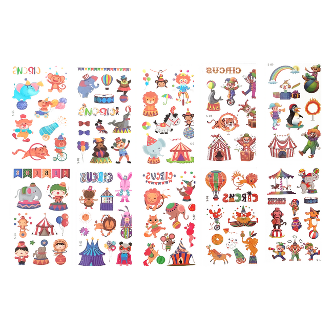 Temporary tattoos - Circus