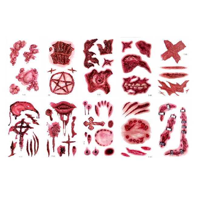 Temporary tattoos - Terrifying carnival