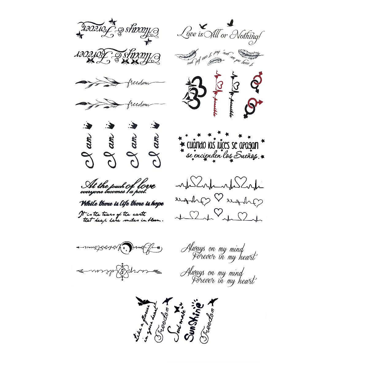 Temporary tattoos - Boohoo style
